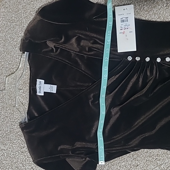 Amanda Lane Brown Velvet Midi Dress - Picture 3 of 6